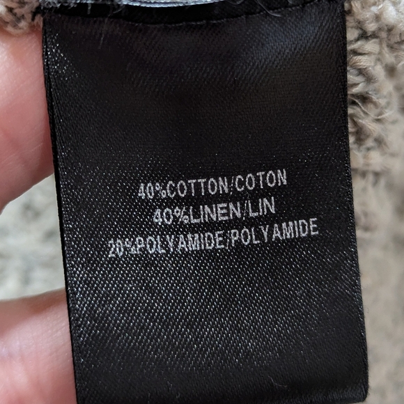 Lafayette 148 Tan Loose Knit Short Sleeve Long Sweater M - Picture 7 of 8